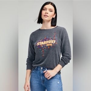 Wildfox Stardust Motel Gray Sweatshirt Size Extra Large